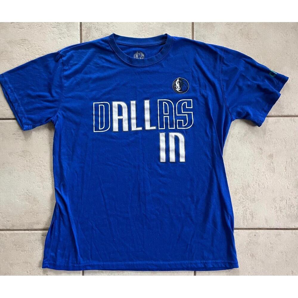 Dallas Mavericks  X T-Shirt Blue Adult Short Sleeve Blue T-Shirt Chime